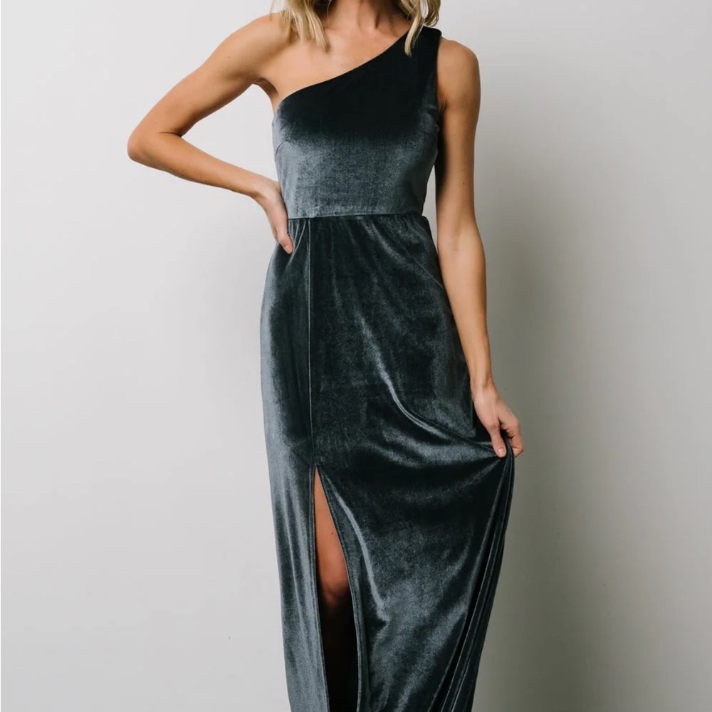 Tatiana Velvet One Shoulder Maxi Dress
